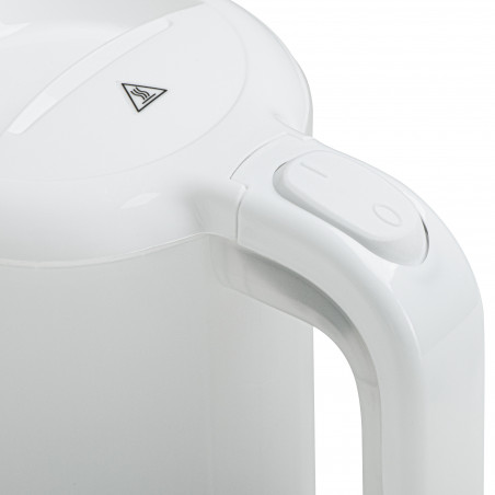 Cana electrica Adler AD 1381, 900W, 0,5 L, 2 cani si lingura, Protectie fierbere fara apa, Alb