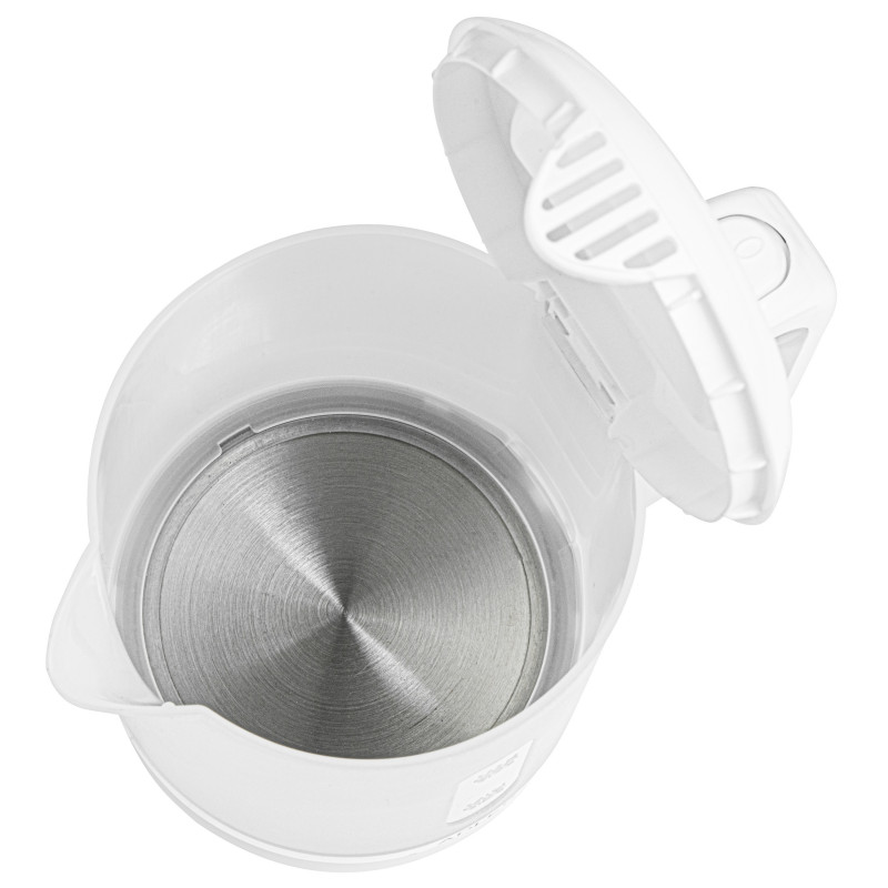 Cana electrica Adler AD 1381, 900W, 0,5 L, 2 cani si lingura, Protectie fierbere fara apa, Alb