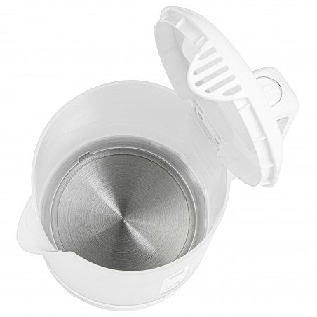 Cana electrica Adler AD 1381, 900W, 0,5 L, 2 cani si lingura, Protectie fierbere fara apa, Alb