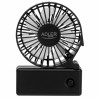 Ventilator portabil Adler AD 7336, Pliabil, 6,5 cm, 46,2 dB, 2xAA, Pala inclinata la 30°, Negru