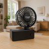 Ventilator portabil Adler AD 7336, Pliabil, 6,5 cm, 46,2 dB, 2xAA, Pala inclinata la 30°, Negru