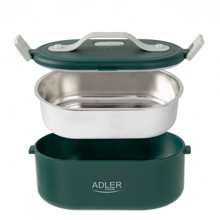Cutie alimentara electrica Adler AD 4522, 45W, 0.8 L, Pana la 70°C, Recipient din otel inoxidabil, Geanta termica, Verde