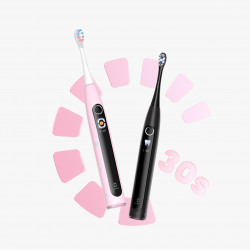 Periuta de dinti electrica pentru copii Oclean X Kids Set, 2.5W, 72000 rpm, 5 moduri, Timer, Autonomie pana la 40 zile, Oclean OS, Tip C, Husa, Negru