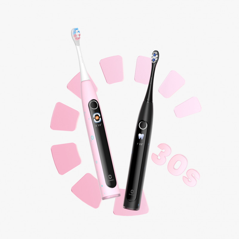 Periuta de dinti electrica pentru copii Oclean X Kids Set, 2.5W, 72000 rpm, 5 moduri, Timer, Autonomie pana la 40 zile, Oclean OS, Tip C, Husa, Negru