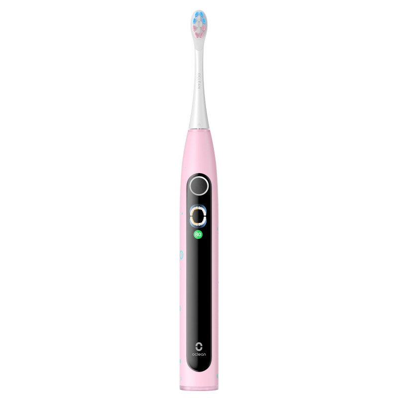 Periuta de dinti electrica pentru copii Oclean X Kids Set, 2.5W, 72000 rpm, 5 moduri, Timer, Autonomie până la 40 zile, Oclean OS, Tip C, Husa, Roz