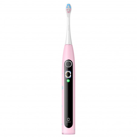 Periuta de dinti electrica pentru copii Oclean X Kids Set, 2.5W, 72000 rpm, 5 moduri, Timer, Autonomie până la 40 zile, Oclean OS, Tip C, Husa, Roz
