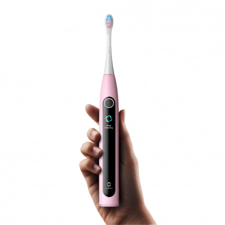 Periuta de dinti electrica pentru copii Oclean X Kids Set, 2.5W, 72000 rpm, 5 moduri, Timer, Autonomie până la 40 zile, Oclean OS, Tip C, Husa, Roz