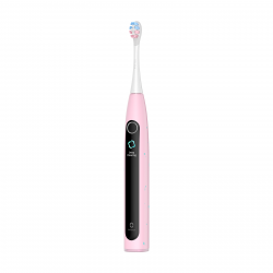 Periuta de dinti electrica pentru copii Oclean X Kids Set, 2.5W, 72000 rpm, 5 moduri, Timer, Autonomie până la 40 zile, Oclean OS, Tip C, Husa, Roz