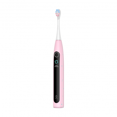 Periuta de dinti electrica pentru copii Oclean X Kids Set, 2.5W, 72000 rpm, 5 moduri, Timer, Autonomie până la 40 zile, Oclean OS, Tip C, Husa, Roz