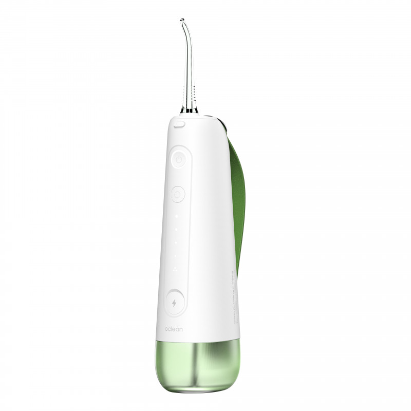 Irigator dentar Oclean W10, 5 moduri, 2 duze, 200 ml, 1400 impulsuri pe minut, IPX7, USB-C, Verde