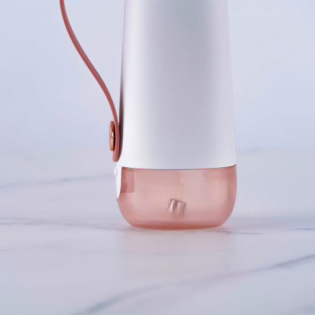 Irigator dentar Oclean W10, 5 moduri, 2 duze, 200 ml, 1400 impulsuri pe minut, IPX7, USB-C, roz