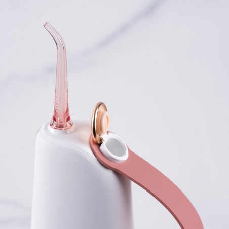Irigator dentar Oclean W10, 5 moduri, 2 duze, 200 ml, 1400 impulsuri pe minut, IPX7, USB-C, roz