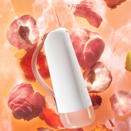 Irigator dentar Oclean W10, 5 moduri, 2 duze, 200 ml, 1400 impulsuri pe minut, IPX7, USB-C, roz