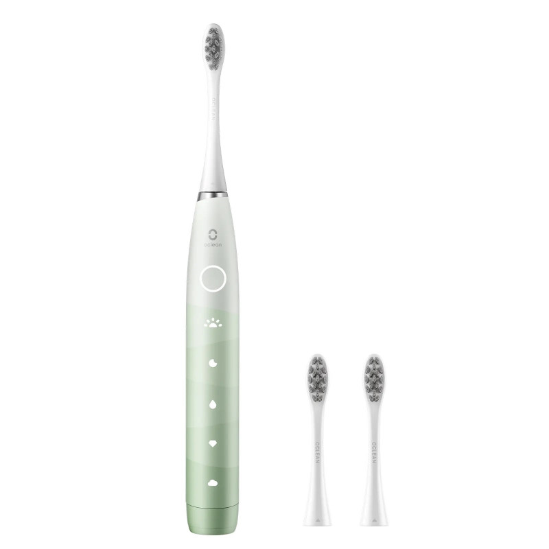 Periuta de dinti electrica Oclean Flow S, 1.85W, 76000 rpm, 5 moduri, Timer, Autonomie pana la 180 zile, Tip-C, Suprafata antibacteriana, Verde