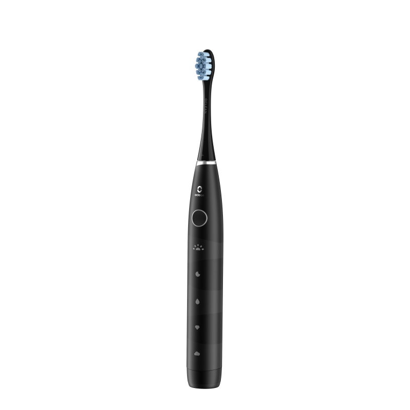 Periuta de dinti electrica Oclean Flow S, 1.85W, 76000 rpm, 5 moduri, Timer, Autonomie pana la 180 zile, Tip-C, Suprafata antibacteriana, Negru