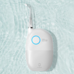 Dus dentar Oclean AirPump A10, 3 moduri, 2 duze, 40 zile autonomie, IPX7, USB-C, Gri