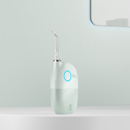 Irigator dentar Oclean AirPump A10, 3 moduri, 2 duze, 40 zile autonomie, IPX7, USB-C, Verde