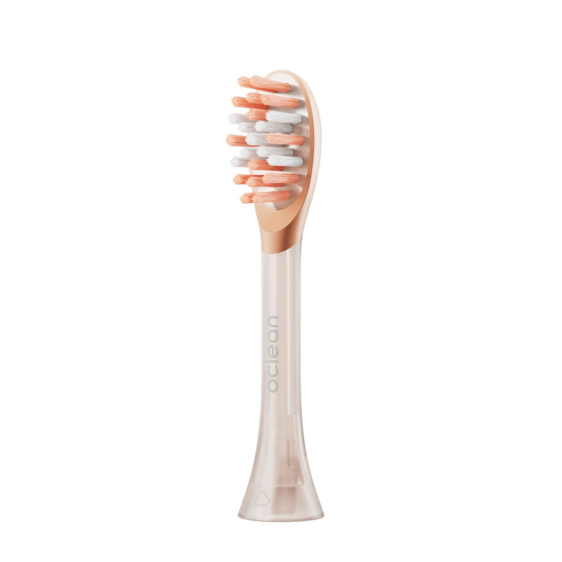 Set 2 capete de schimb pentru periuta de dinti Oclean Easy Clean P1K2, Tare, Acoperire cu silicon, Portocaliu