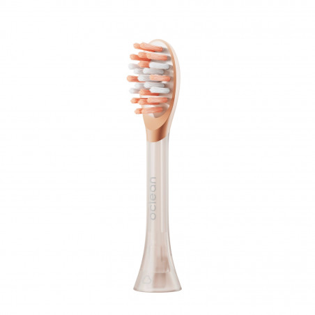 Set 2 capete de schimb pentru periuta de dinti Oclean Easy Clean P1K2, Tare, Acoperire cu silicon, Portocaliu