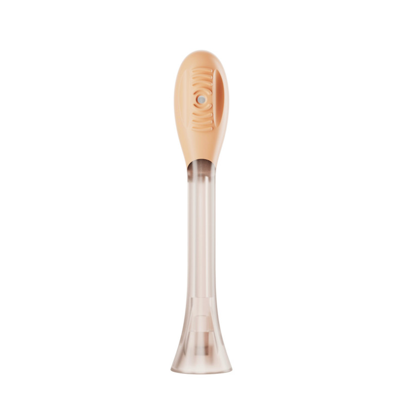 Set 2 capete de schimb pentru periuta de dinti Oclean Easy Clean P1K2, Tare, Acoperire cu silicon, Portocaliu