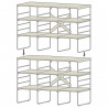 Raft reglabil pentru pantofi Joseph Joseph 55009, 12 perechi, 3 rafturi, Baza din otel, Ecru