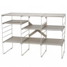Raft reglabil pentru pantofi Joseph Joseph 55009, 12 perechi, 3 rafturi, Baza din otel, Ecru