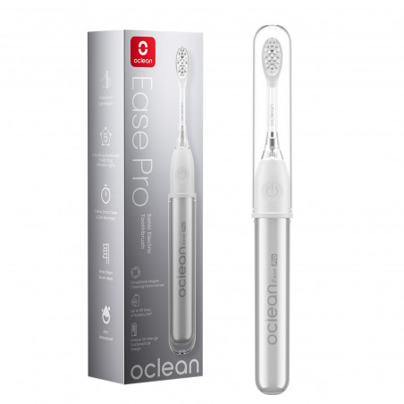 Periuta de dinti electrica Oclean X Ease Pro, 2.5W, 72000 rpm, 5 moduri, Timer, 90 zile autonomie, Type-C, 45 dB, Argintiu