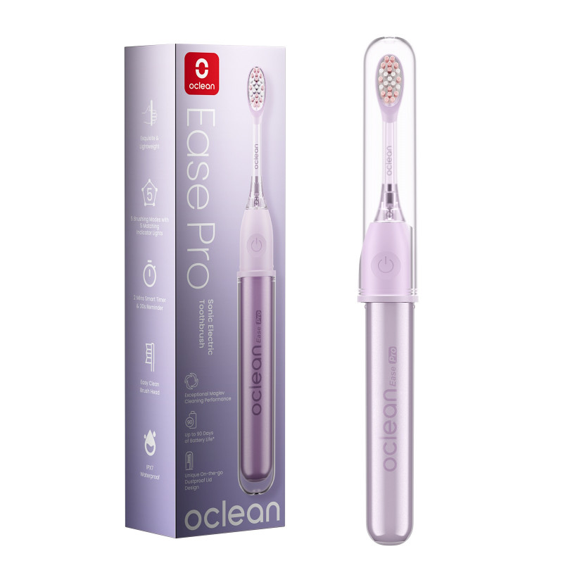 Periuta de dinti electrica Oclean X Ease Pro, 2.5W, 72000 rpm, 5 moduri, Timer, 90 zile autonomie, Tip-C, 45 dB, Violet