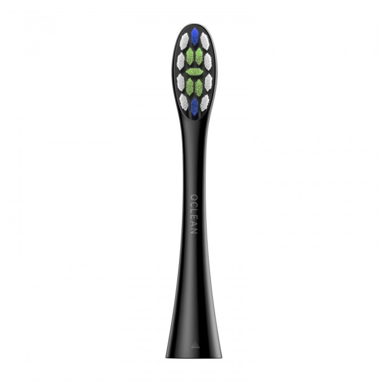 Set 6 capete de schimb pentru periuta de dinti electrica Oclean Professional Clean Brush Head, dur, Peri DuPont, Ingrijirea limbii, Negru