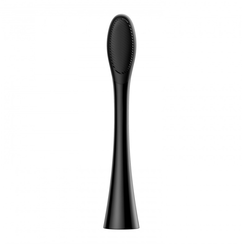 Set 6 capete de schimb pentru periuta de dinti electrica Oclean Professional Clean Brush Head, dur, Peri DuPont, Ingrijirea limbii, Negru