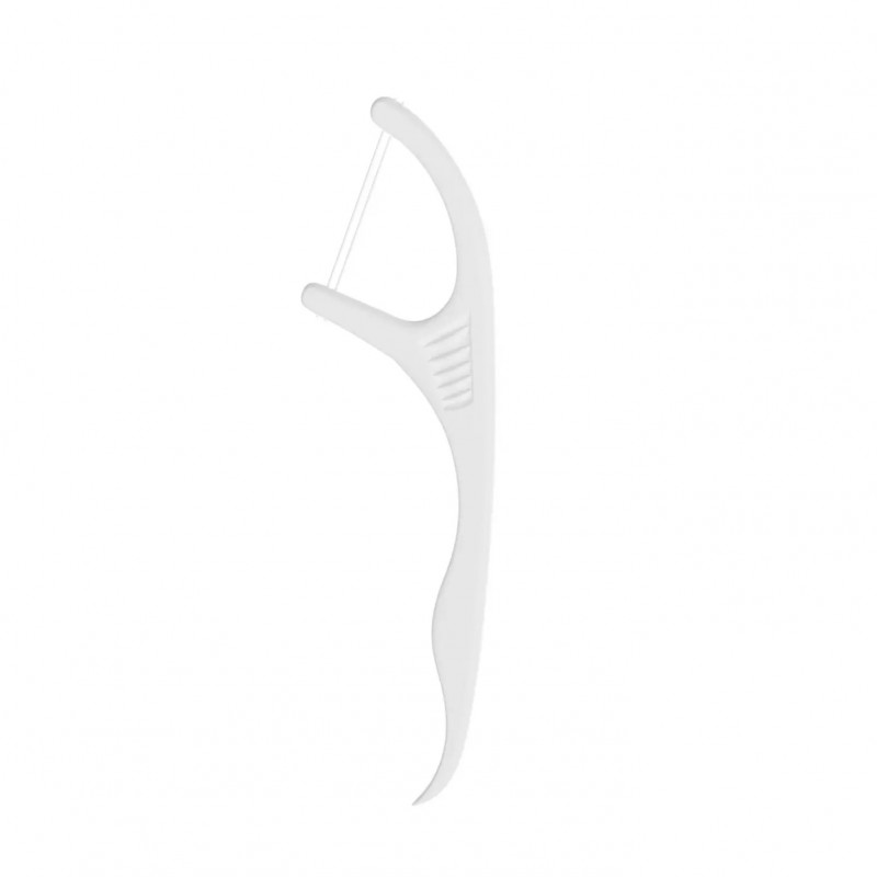 Set 50 buc. ata dentara Oclean Twin-line, Fibra de polietilena, Ata dubla, Alb