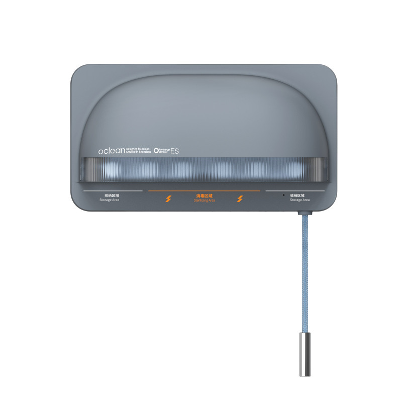 Sterilizator pentru periute de dinti Oclean S1, 0.7W, Mod automat, 1000 mAh, 99.9% eficienta, Autonomie 20 zile, USB-C, Gri
