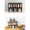 Set borcane pentru condimente cu suport Hermia BNM-9516 964FRM5627, 10 piese, Plastic, Alb