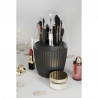 Organizator pentru ustensile machiaj Hermia 964FRM3316, 24x24x13 cm, Fara BPA, Plastic, Negru
