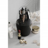 Organizator pentru ustensile machiaj Hermia 964FRM3316, 24x24x13 cm, Fara BPA, Plastic, Negru