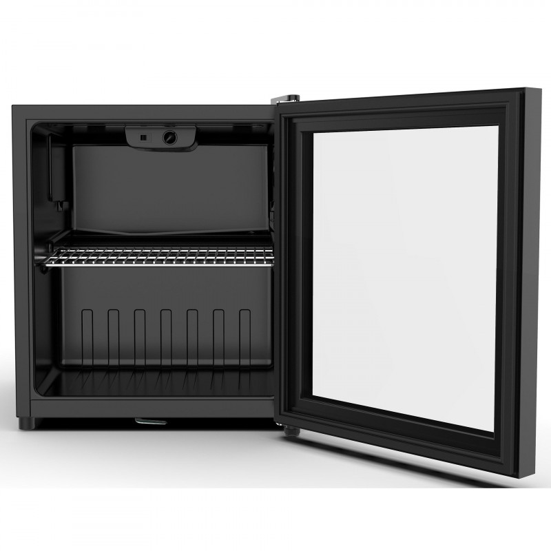Frigider mini bar Crown CM50 BL, 50 L, 0-10°C, Sistem static, LED iluminat, Negru