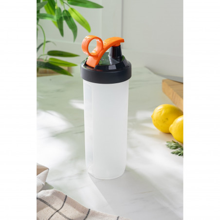 Sticlа pentru apa Hermia 503HRN1166, 740 ml, Fara BPA, Plastic, Alb/Portocaliu