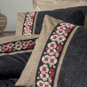 Set lenjerie de pat Cotton Box 129CTN4828, 100% bumbac, 4 bucăți, Wrap 200x220 cm, Sheet 240x260 cm, Cover 50x70 cm, Beige