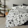 Lenjerie de pat Cotton Box 129CTN4831, 100% bumbac, 4 piese, Cearsaf plapuma 200x220 cm, Cearsaf pat 240x260 cm, Fata de perna 50x70 cm, Alb/negru