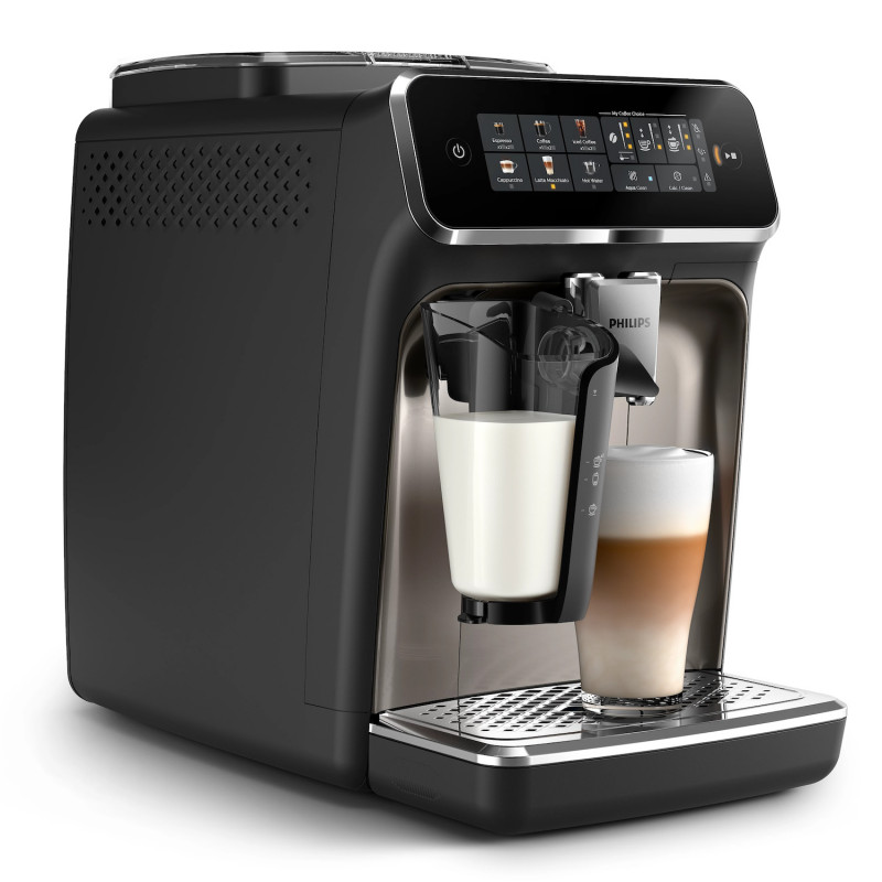 Espressor automat Philips EP3347/90 3300, 1500W, 15 bar, 1.8 L, 12 setari de macinare, SilentBrew, LatteGo, Ngeru