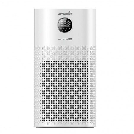 Purificator de aer Atractiv OBERON 520, 50W, Pana la 62 m², Wi-Fi, 5 viteze, Timer, Mod de noapte, Telecomandă, Senzor inteligent de poluare, Alb