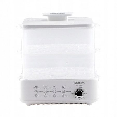 Cuptor cu aburi Saturn ST-EC1187, 1500W, 12 l, Auto stop, Indicator nivel apă, Alb