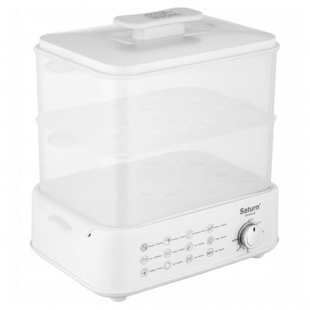 Cuptor cu aburi Saturn ST-EC1187, 1500W, 12 l, Auto stop, Indicator nivel apă, Alb