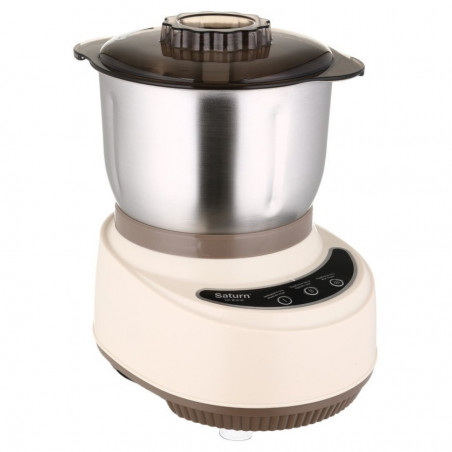 Tocator de alimente Saturn ST-FP7180, 500 W, Macinare, Framantare, 7 L, 3 functii, Motor din cupru, Bej/Maro