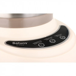 Tocator de alimente Saturn ST-FP7180, 500 W, Macinare, Framantare, 7 L, 3 functii, Motor din cupru, Bej/Maro