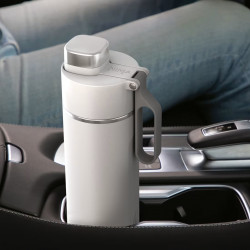 Termos Ninja DW2401EUUKWH, 700 ml, Potrivit pentru bauturi carbogazoase, Izolare tripla, Fara BPA, Cald pana la 8h, Rece pana la 24h, Alb
