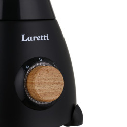 Blender Laretti LR-FP7325, 500W, 1.5 L, Lame din otel inoxidabil, 2 viteze + puls, Mecanism de blocare, Negru