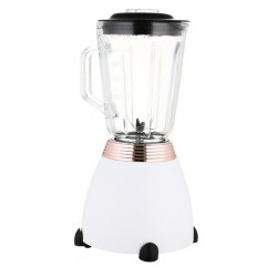 Blender Laretti LR-FP7310, 500W, 1.5 l, Lame din otel inoxidabil, 2 viteze + puls, Mecanism de blocare, Alb