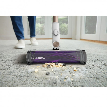 Aspirator vertical Shark IW3612EU, 240W, 0.42 l, 3 trepte, Afisaj LED, Senzori invizibili de detectare a murdariei, Etansare antialergenica, LED, Alb / Auriu