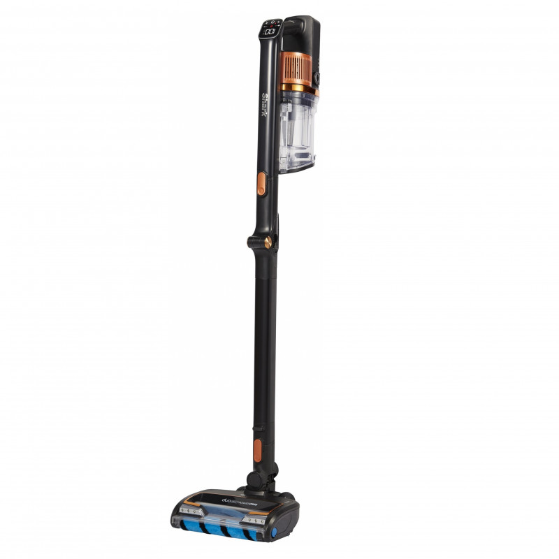 Aspirator vertical Ninja IZ300EUT, 309W, 0.7 l, 3 viteze, Autonomie pana la 60 min, HEPA, LED Smart display, Perie cu lumina, Negru / Rosu